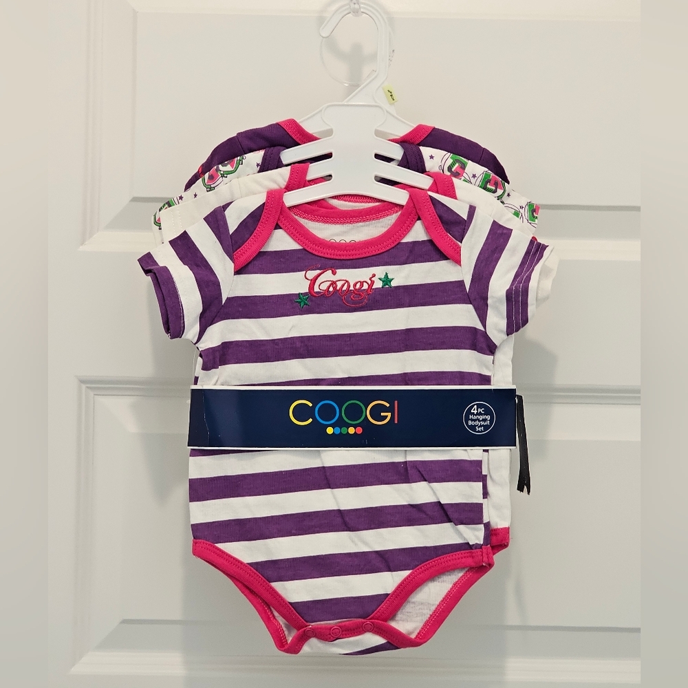 COOGI 4-pc Onesie Bodysuit Set, NWT, Size 3-6 Months